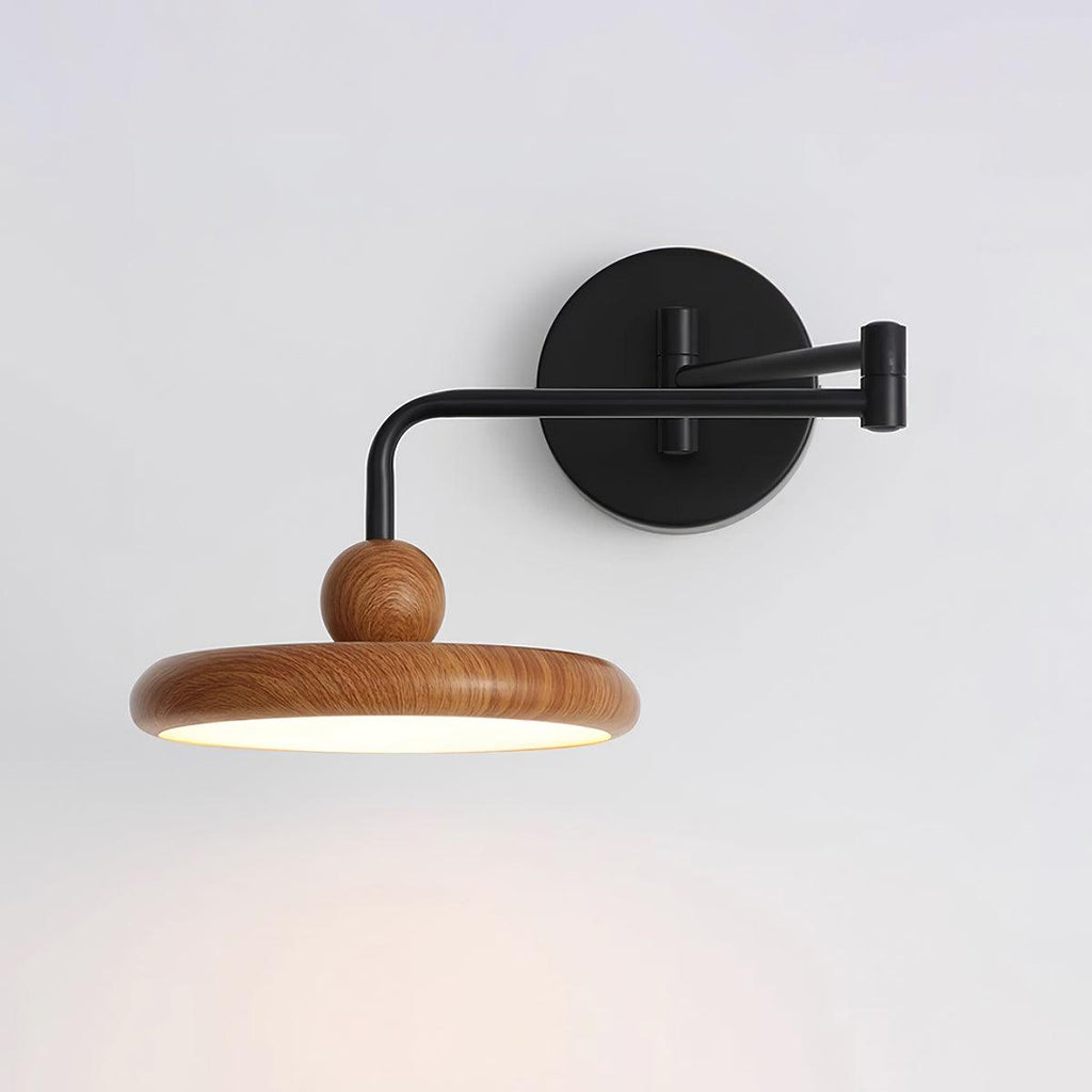 Integrated LED Dimmable 3000K Wall Light With Walnut Wood