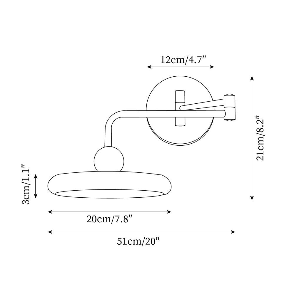 Integrated LED Dimmable 3000K Wall Light With Walnut Wood