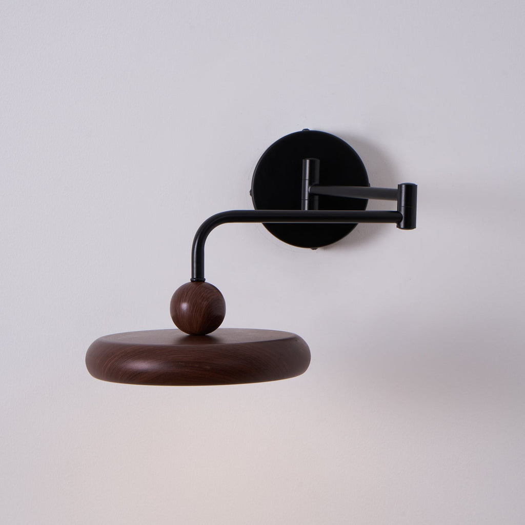 Integrated LED Dimmable 3000K Wall Light With Walnut Wood