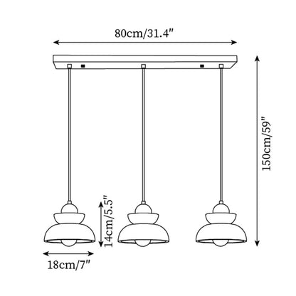 Éclairage Chaleureux Lampe Pendante Beige et Bois Travertin