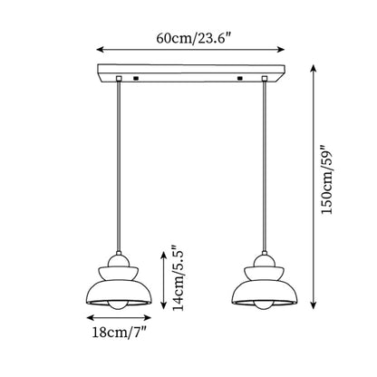 Éclairage Chaleureux Lampe Pendante Beige et Bois Travertin