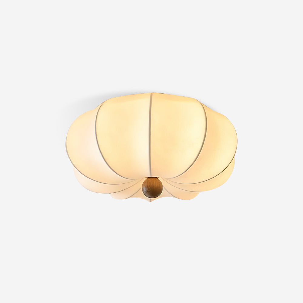 Fabric Shade Dimmable Flush Mount Ceiling Light With LumiNest