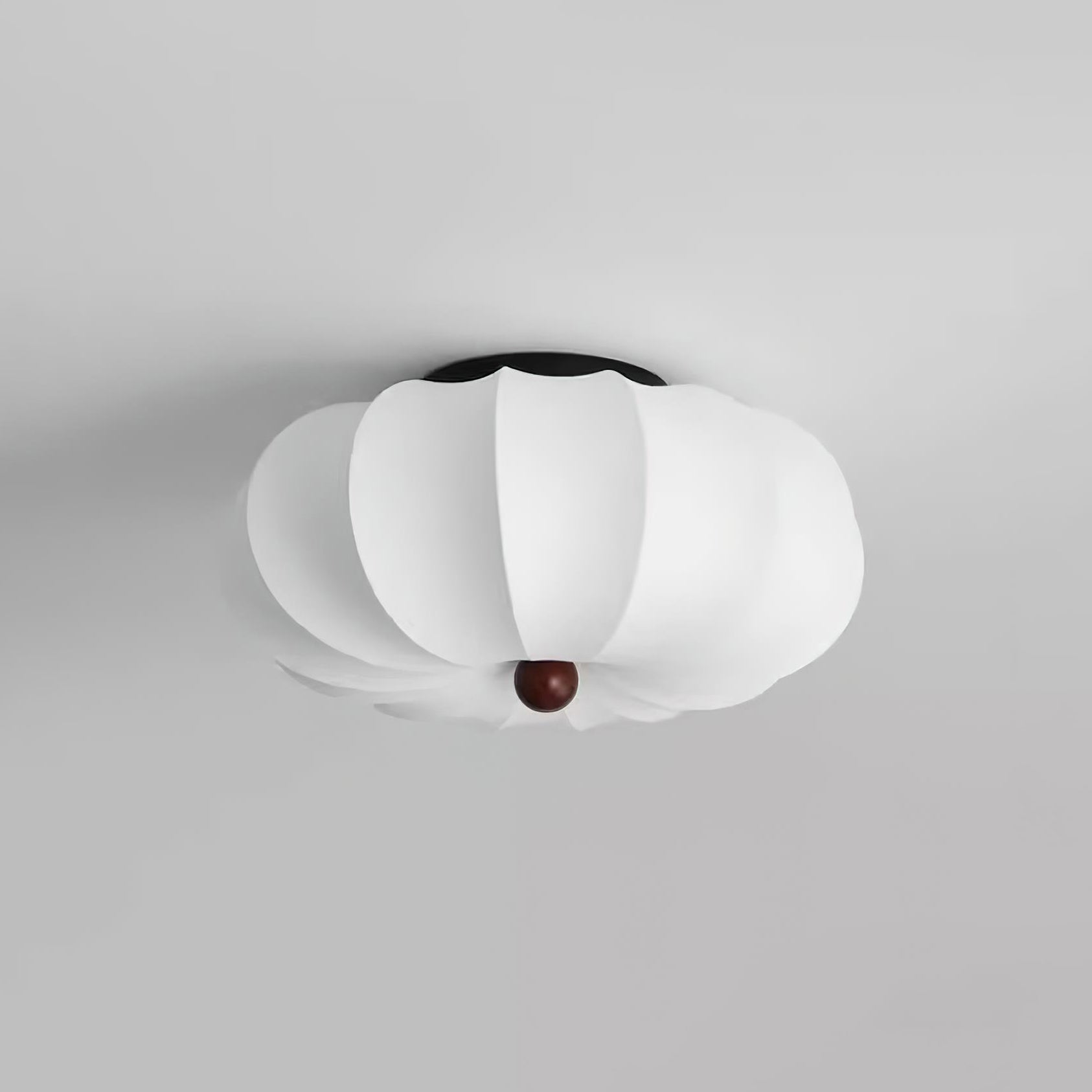 Fabric Shade Dimmable Flush Mount Ceiling Light With LumiNest