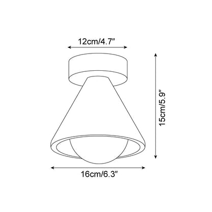 Flush Mount Ceiling Light With Wooden Canopy And G9 Socket Travertine