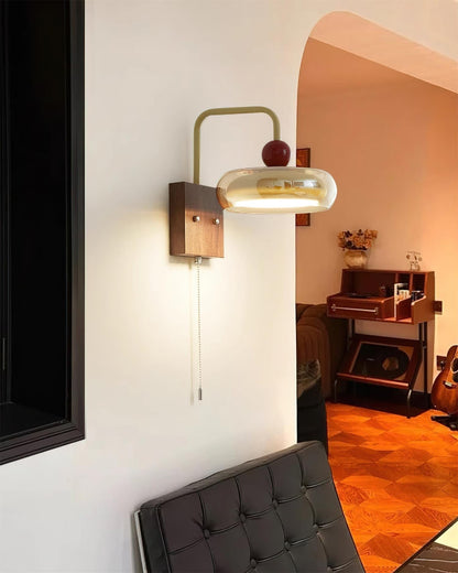 Three Colour Led Dimmable Retro Metal And Glass Wall Light