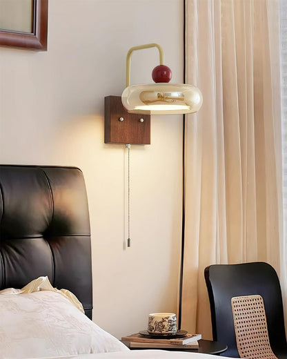 Three Colour Led Dimmable Retro Metal And Glass Wall Light