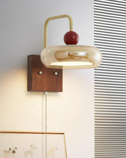Three Colour Led Dimmable Retro Metal And Glass Wall Light
