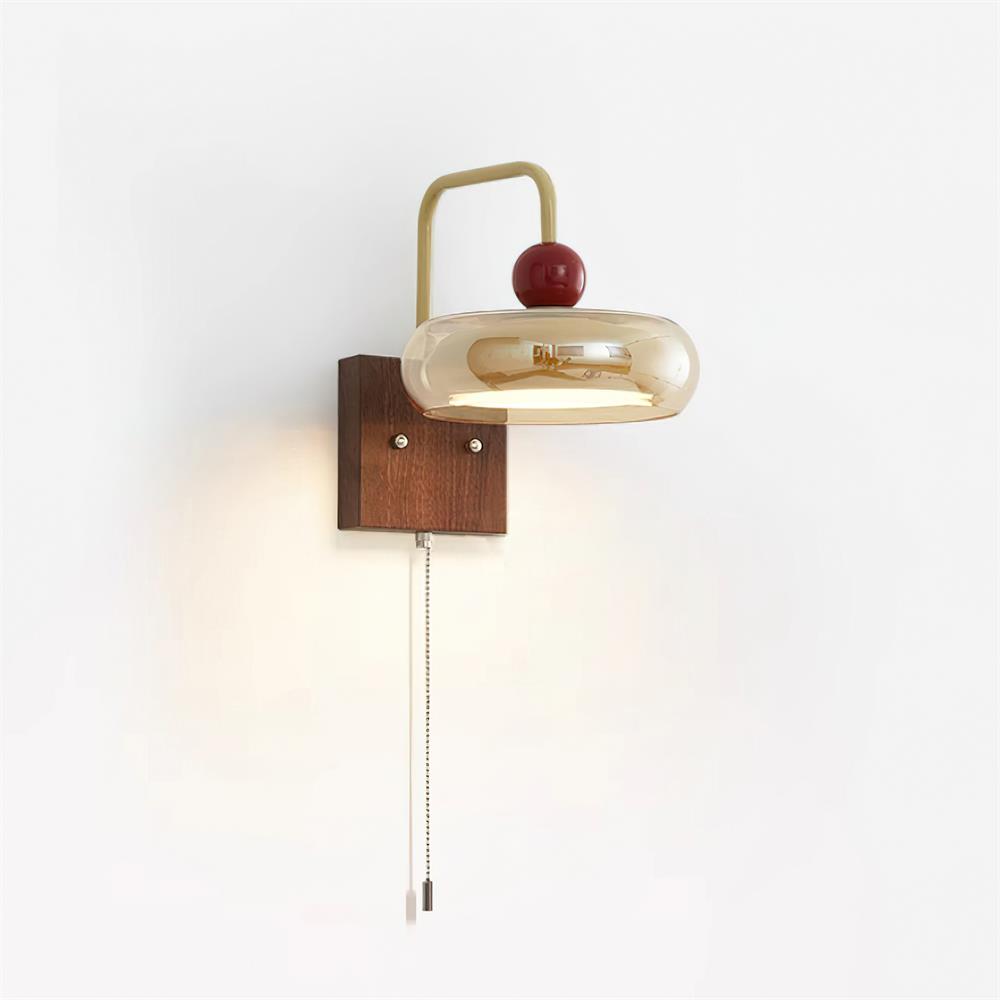 Three Colour Led Dimmable Retro Metal And Glass Wall Light
