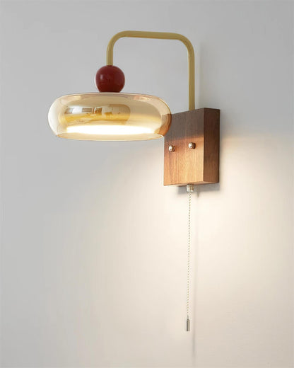 Three Colour Led Dimmable Retro Metal And Glass Wall Light