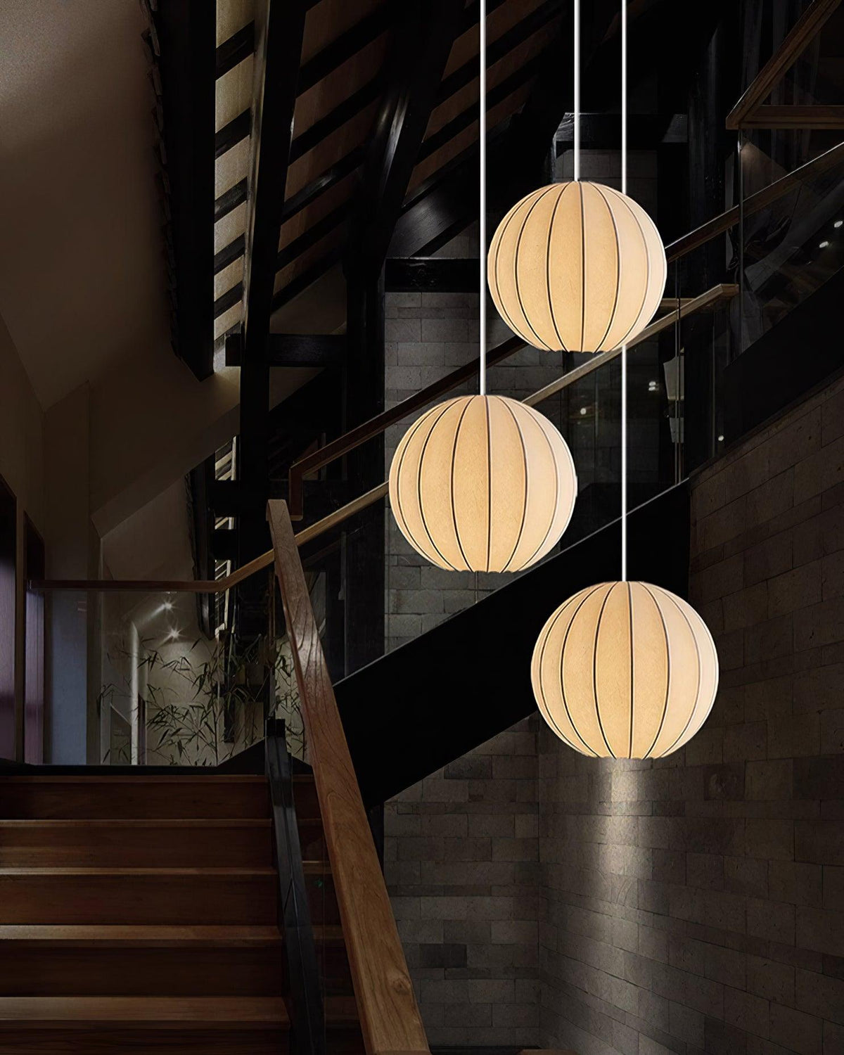 Ambient Dining White Silk Ribbed Globe Pendant Light