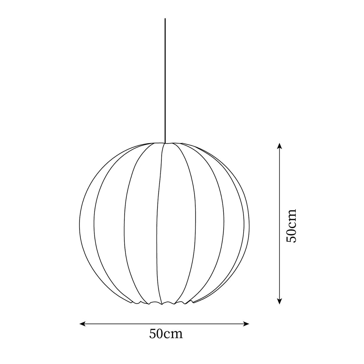 Ambient Dining White Silk Ribbed Globe Pendant Light