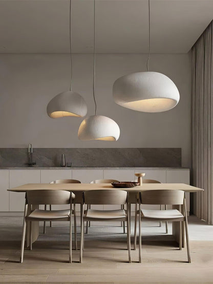 Soft Texture Organic Curved Pendant Light