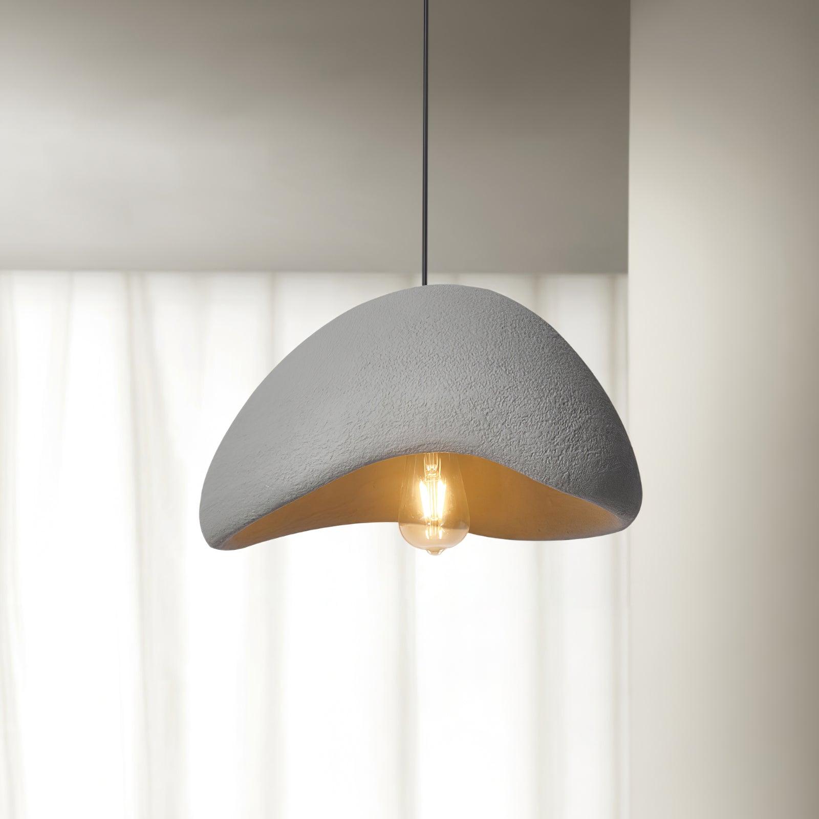 Soft Texture Organic Curved Pendant Light