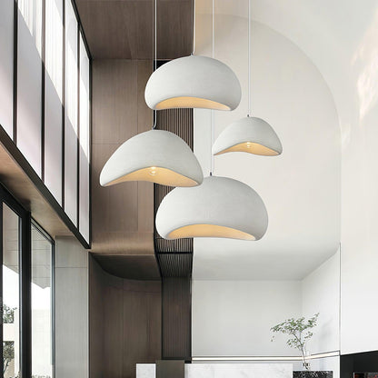 Soft Texture Organic Curved Pendant Light