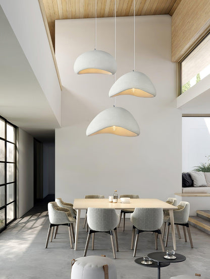 Soft Texture Organic Curved Pendant Light