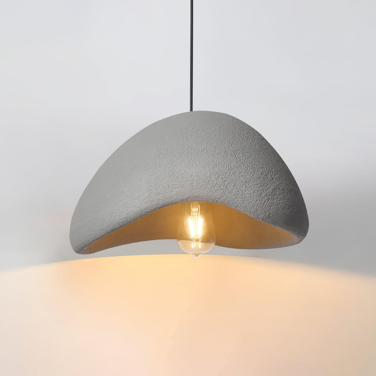 Soft Texture Organic Curved Pendant Light
