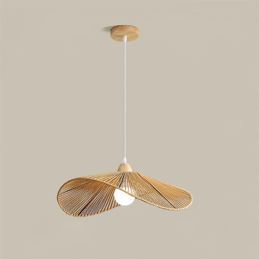 Sculptural Shade Natural Hemp Rope Pendant Light