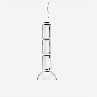 Ambient Glow Layered Glass Cylinder Pendant Light