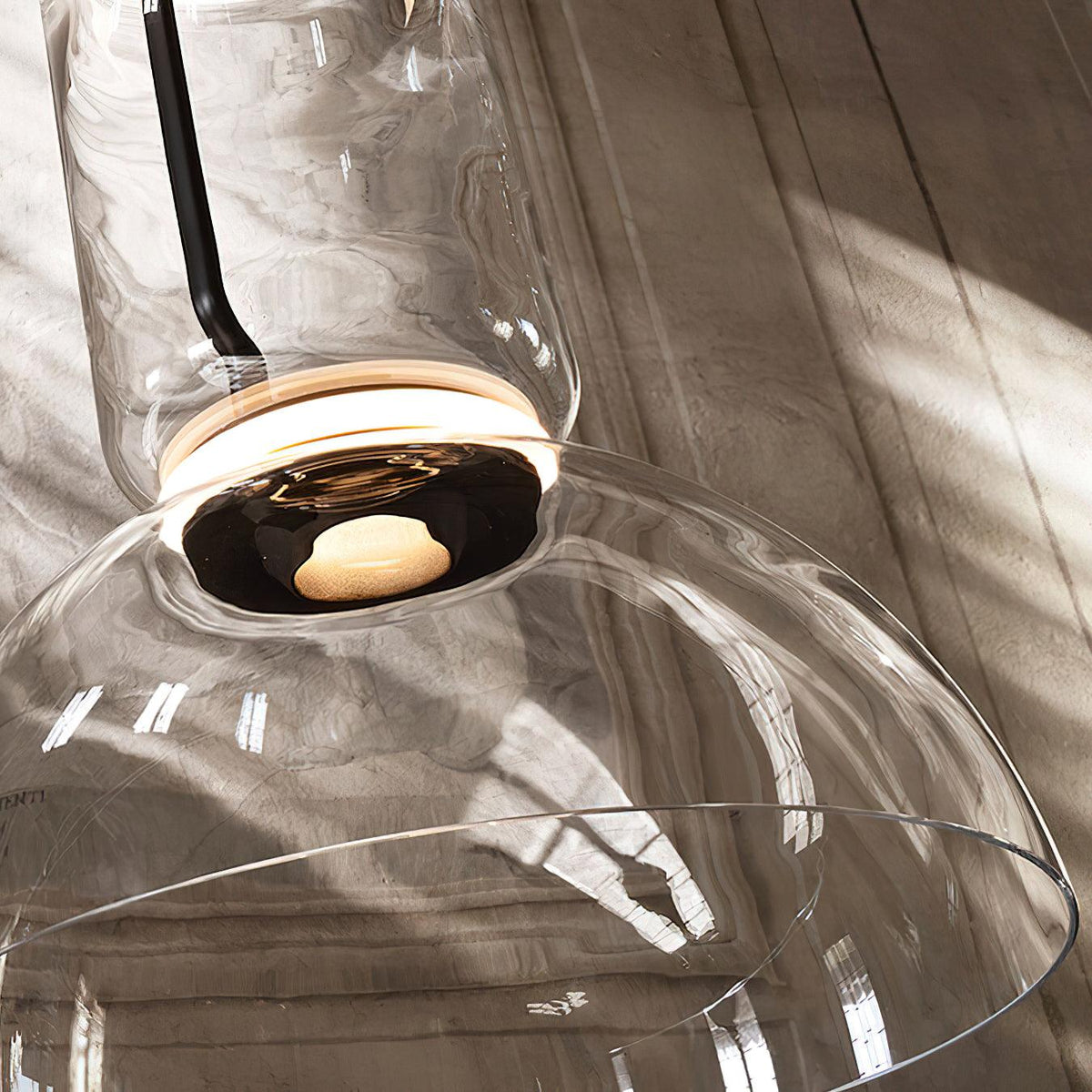 Ambient Glow Layered Glass Cylinder Pendant Light