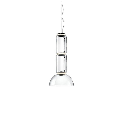 Ambient Glow Layered Glass Cylinder Pendant Light