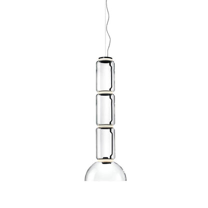 Ambient Glow Layered Glass Cylinder Pendant Light