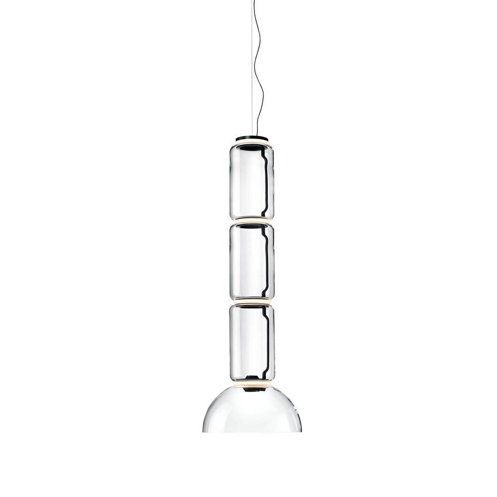 Ambient Glow Layered Glass Cylinder Pendant Light