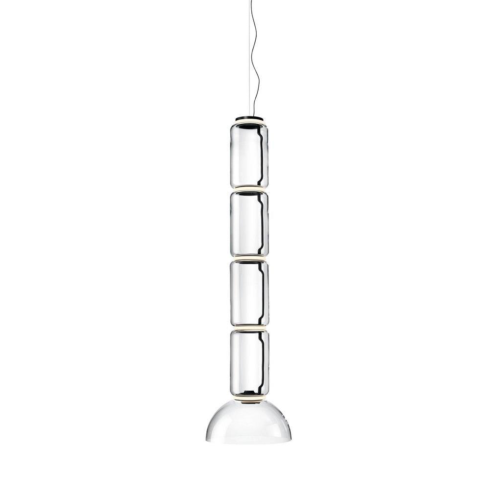 Ambient Glow Layered Glass Cylinder Pendant Light