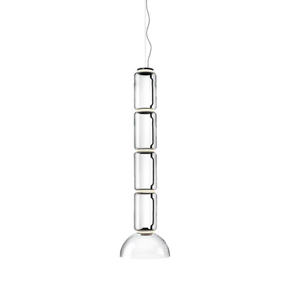 Ambient Glow Layered Glass Cylinder Pendant Light