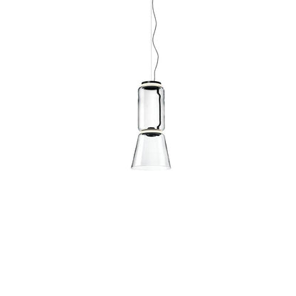 Ambient Glow Layered Glass Cylinder Pendant Light