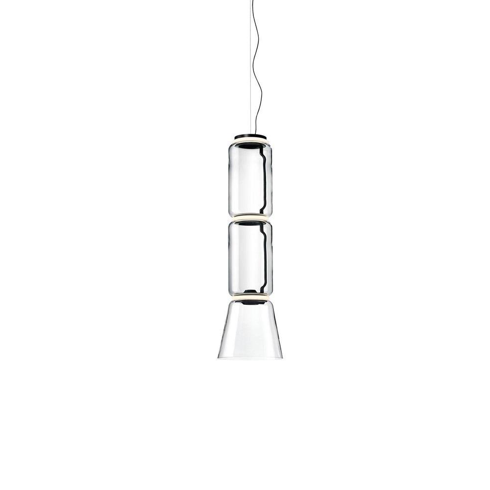 Ambient Glow Layered Glass Cylinder Pendant Light