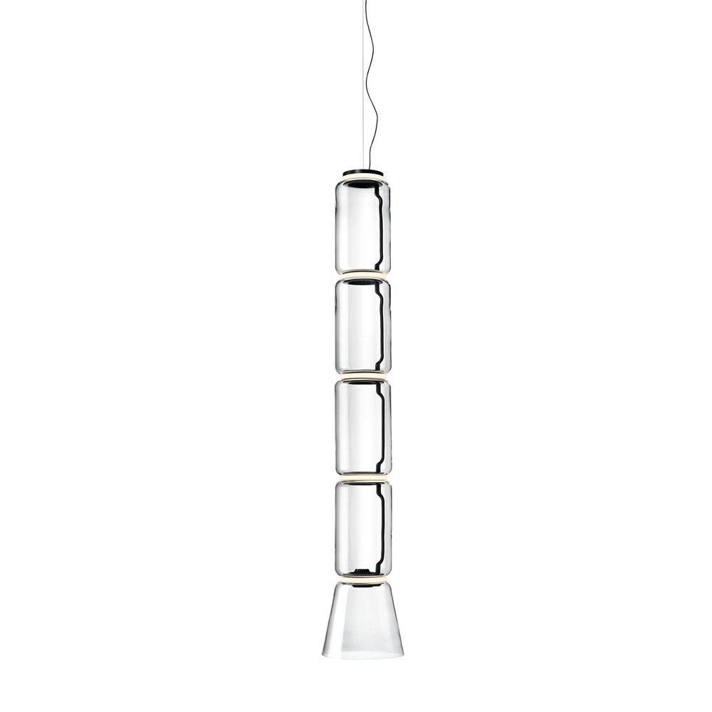 Ambient Glow Layered Glass Cylinder Pendant Light