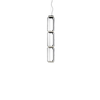 Ambient Glow Layered Glass Cylinder Pendant Light