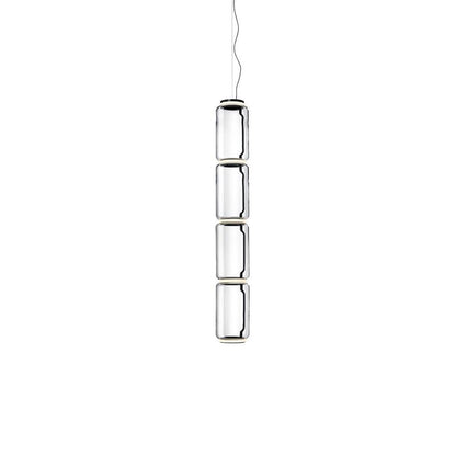 Ambient Glow Layered Glass Cylinder Pendant Light