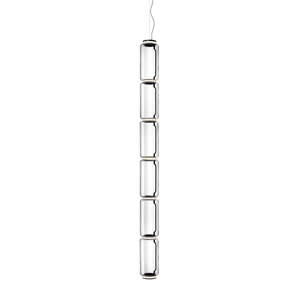 Ambient Glow Layered Glass Cylinder Pendant Light