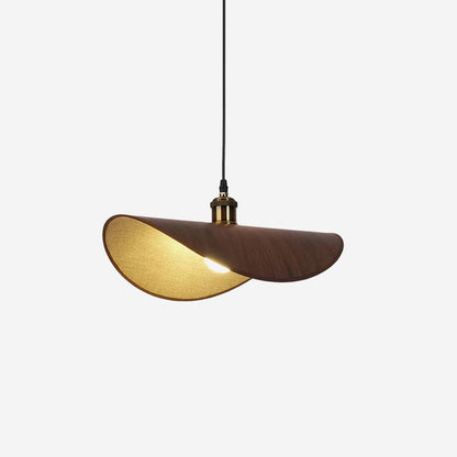 Linen Shade Wood Pendant Light For Warm Glow