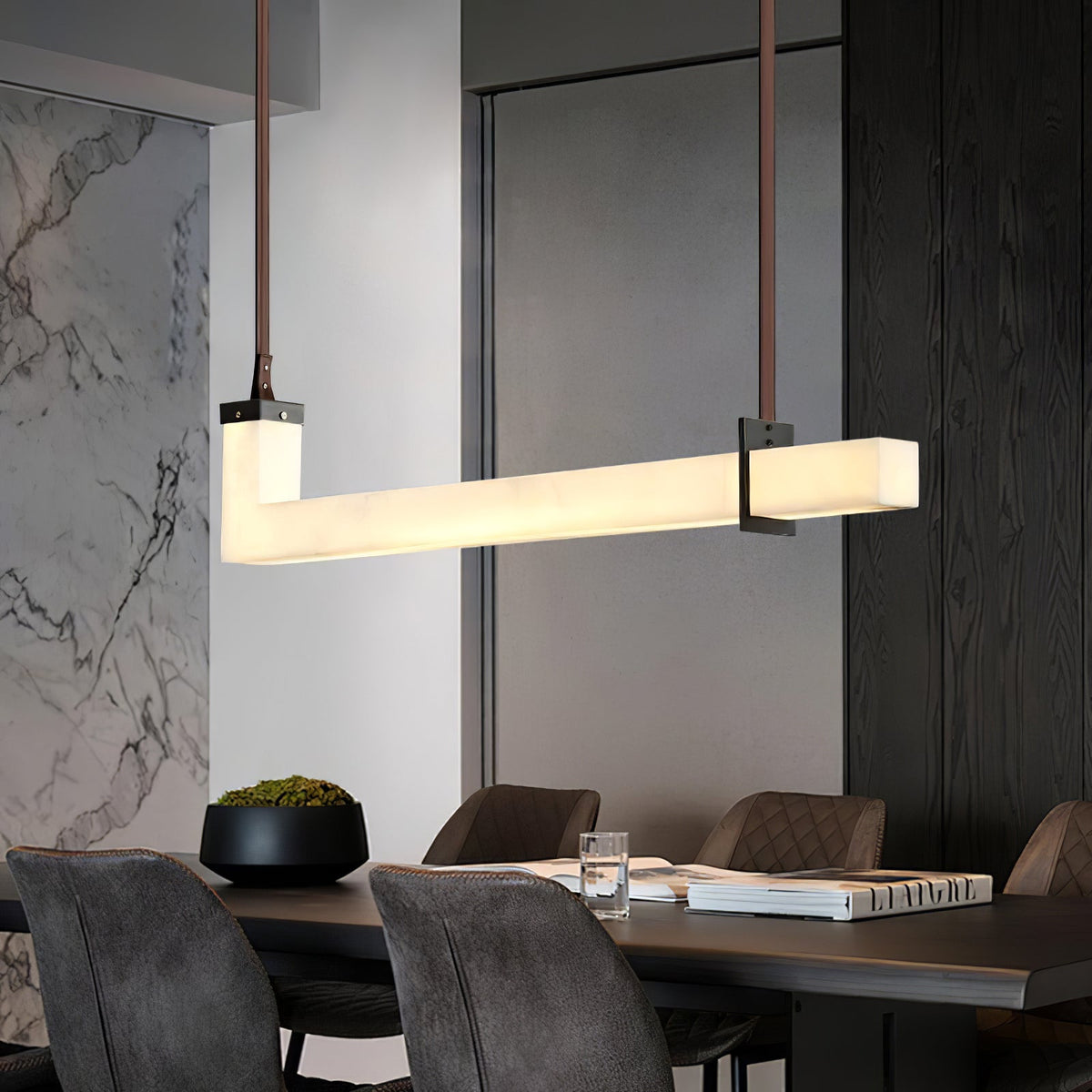 Adjustable Color Temperature Alabaster Pendant Light