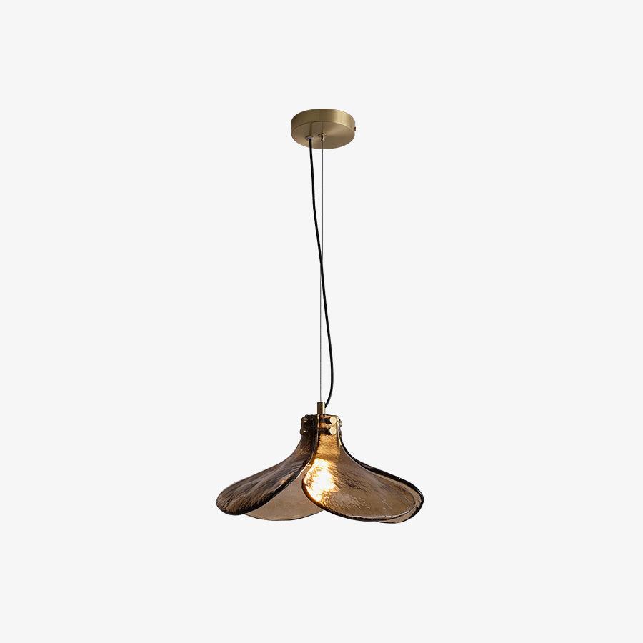 Glass Shade Brass Pendant Light