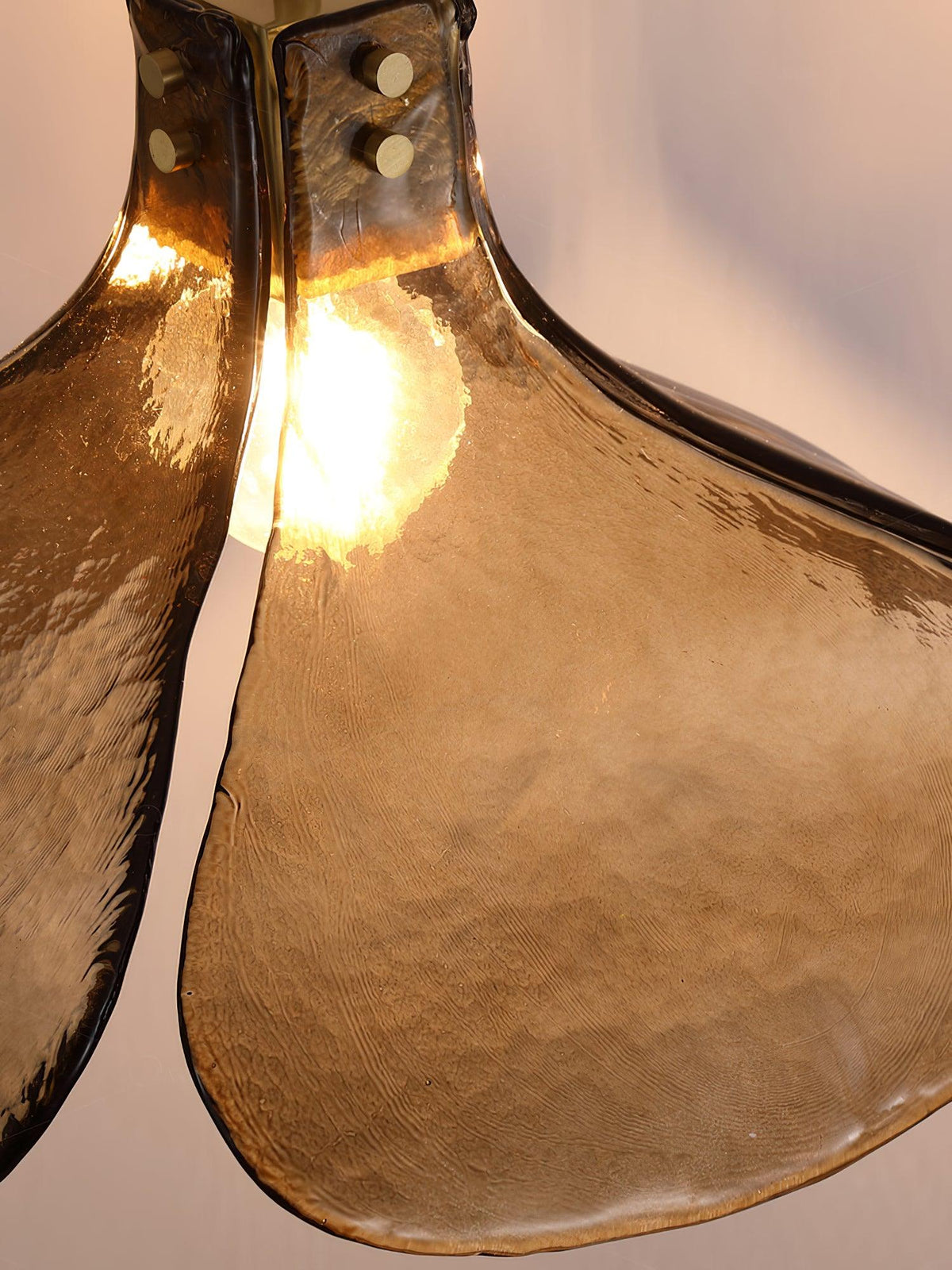 Glass Shade Brass Pendant Light
