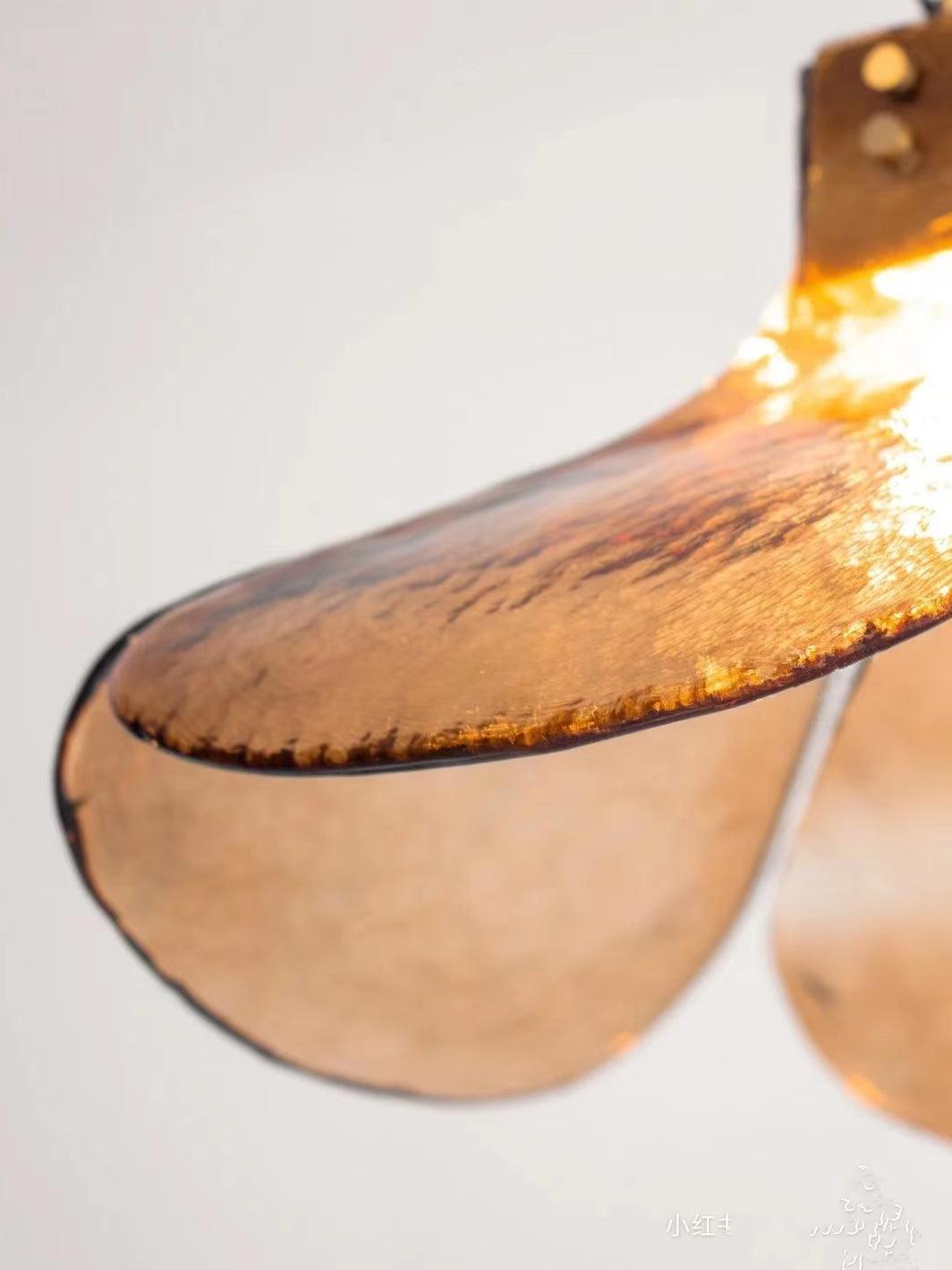 Glass Shade Brass Pendant Light