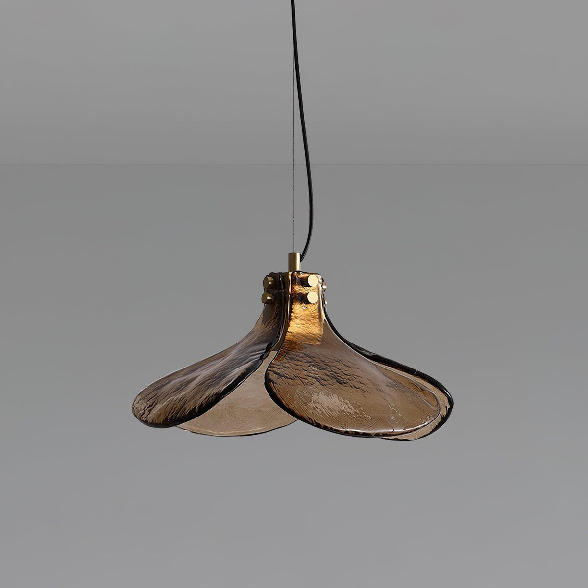 Glass Shade Brass Pendant Light