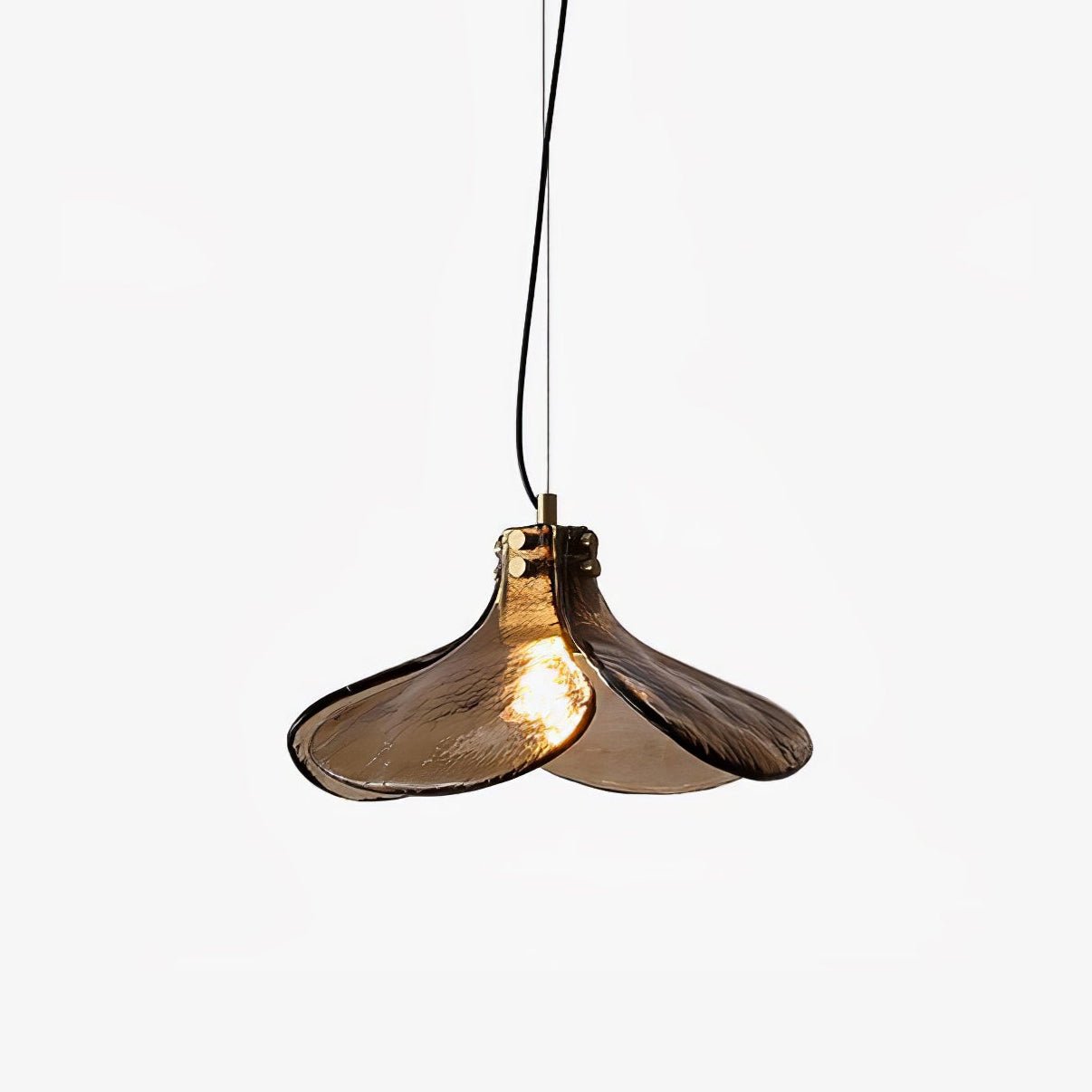 Glass Shade Brass Pendant Light