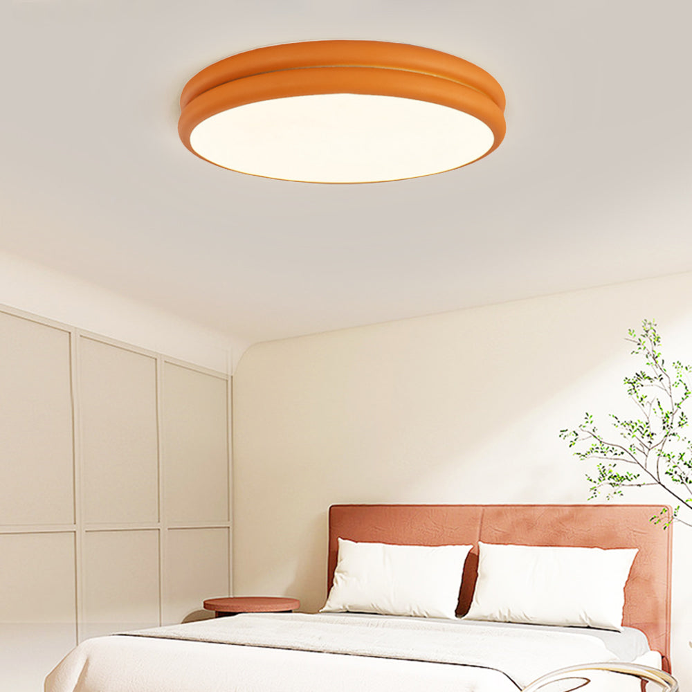 Ceiling Light Flush Mount Double Layer Minimalist With Finish Colourful