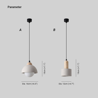 Light Pendant Cement Modern For Island Kitchen