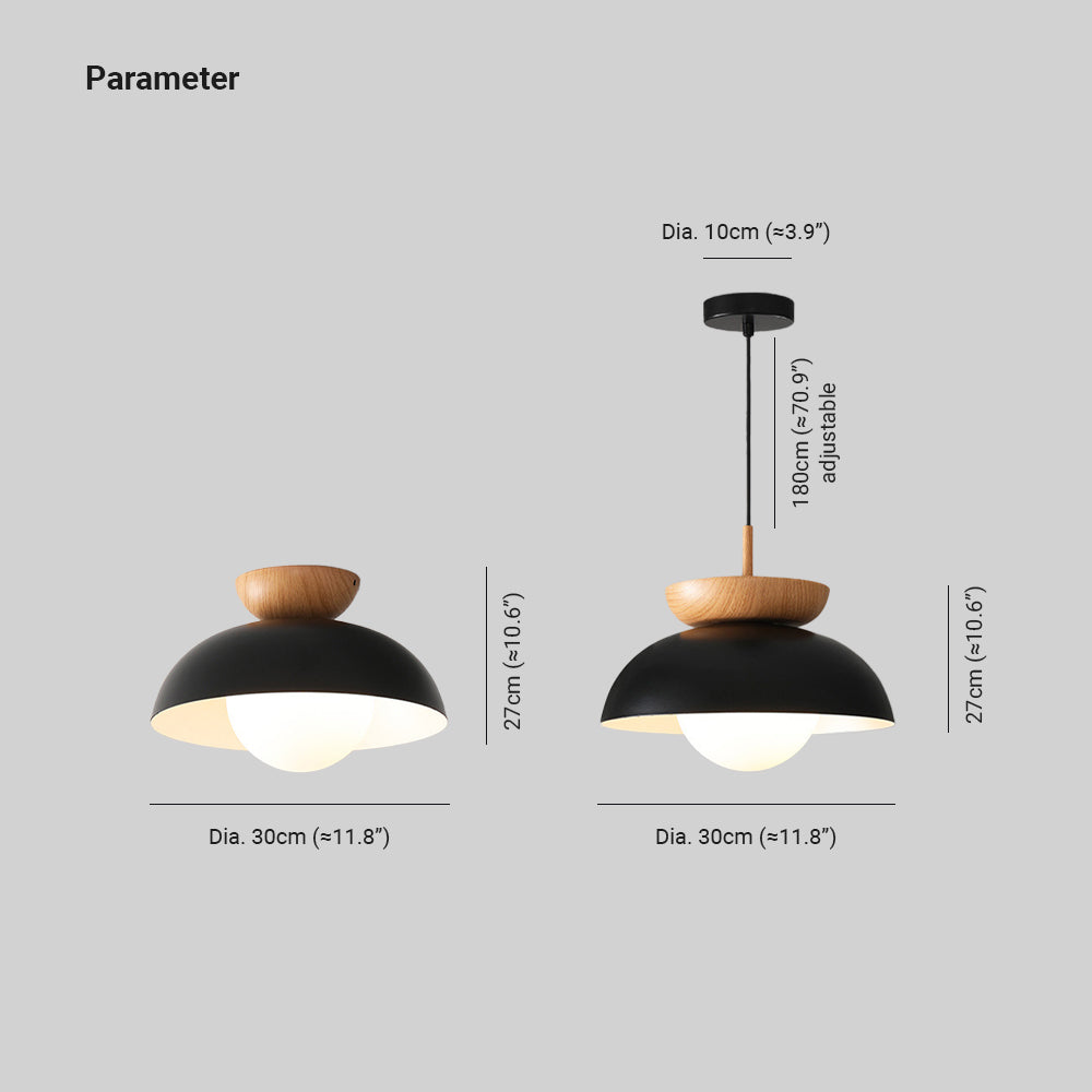 Lamp Pendant Metal and Wood Scandinavian Delivers Warmth