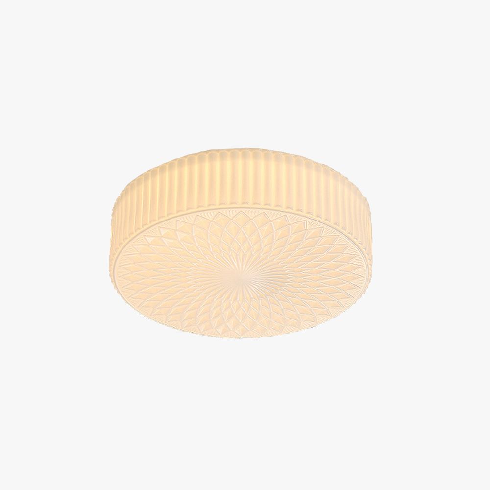 Ceiling Light Flush Mount LED Glass Cream For Bedroom And Study