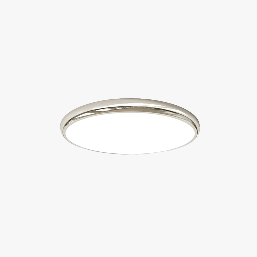 White Metal Bedroom Flush Mount Ceiling Light Retro Elegant Round
