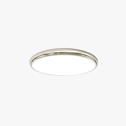 White Metal Bedroom Flush Mount Ceiling Light Retro Elegant Round