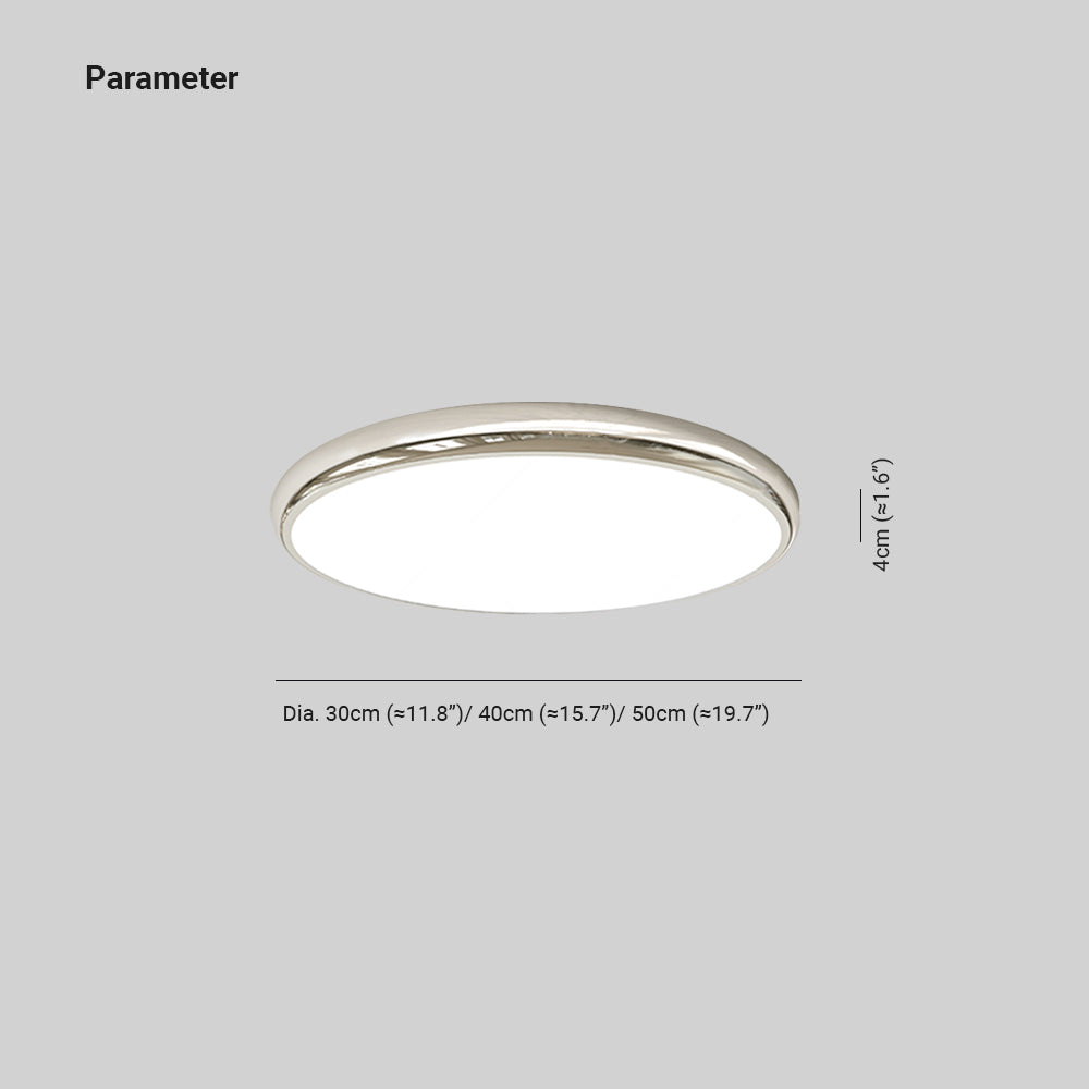 White Metal Bedroom Flush Mount Ceiling Light Retro Elegant Round