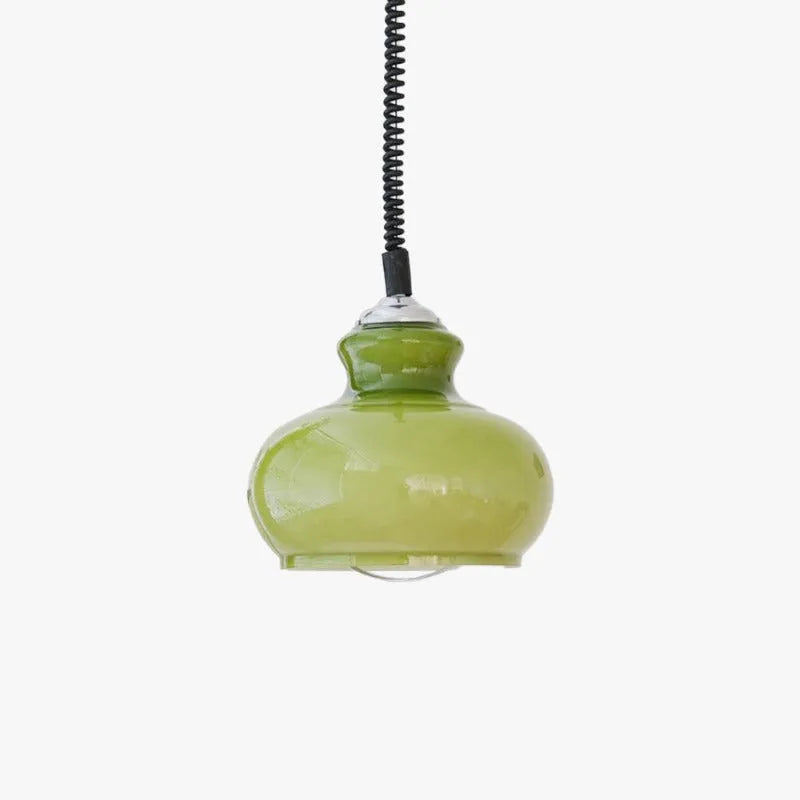 Retro Green Pendant Light For Ambient Living Room Glow