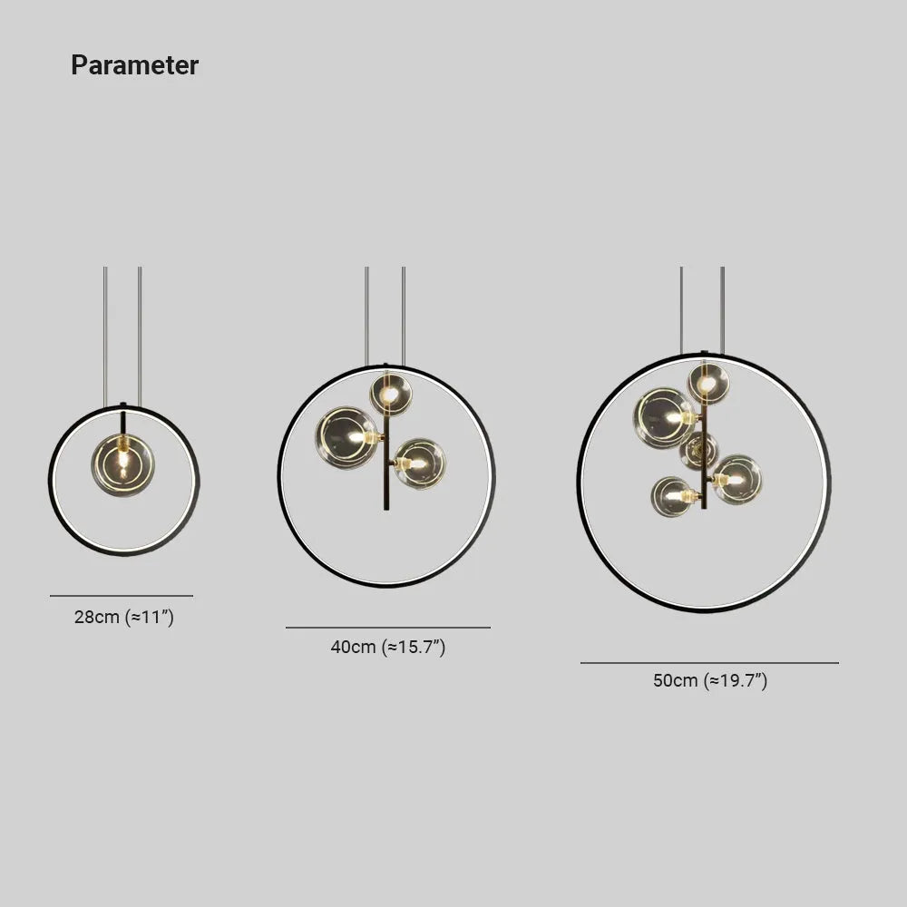 Energy Efficient LED Glass Orb Pendant Light For Dining